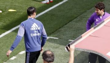 Morata dio el susto en el entrenamiento