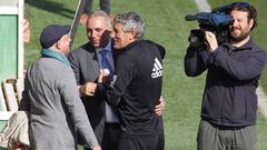 Stoichkov con Quique Seti&eacute;n y Serra Ferrer. 