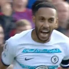 El primero de Aubameyang con el Chelsea: recurso y pegada de 9 total