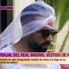 Salen a la luz las fotos de Carvajal vestido de novia en su despedida de soltero
