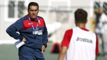 Sandoval en el entrenamiento.