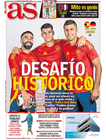 Las portadas de AS de julio