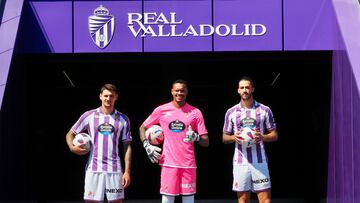 Valladolid. 23/8/2023. Presentaci¨®n de Stanko Juri?, John Maciel y Gustavo Henrique como futbolistas blanquivioletas. Photogenic/Miguel ?ngel Santos