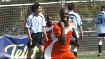 <b>DOBLETE. </b>Kone Lacine marcó dos tantos en su partido ante la selección de Uruguay.