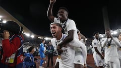 10/08/22 PARTIDO FINAL SUPERCOPA EUROPA 2022 
REAL MADRID - EINTRACHT DE FRANKFURT 
ALEGRIA CELEBRACION CAMPEONES
VINICIUS FEDE VALVERDE 