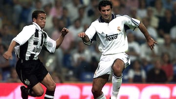 FIGO EN EL TROFEO SANTIAGO BERNABÉU REAL MADRID-SANTOS