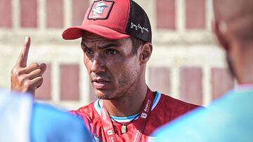 Lucas González en un entrenamiento con América.