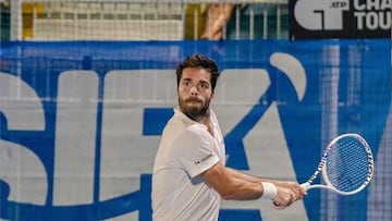 El tenista francés Jules Marie, durante un torneo.