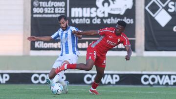 Ntji, en el partido ante el Ittihad Riadi de Tánger
