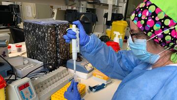 Prueba PCR en el Hospital Mateu Orfila de Mah&oacute;n