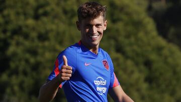 Llorente, en la sesi&oacute;n del Atl&eacute;tico en este par&oacute;n.