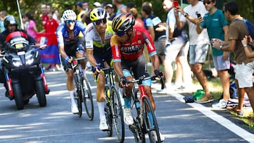 Santiago Buitrago, el mejor colombiano en la etapa 16 de la Vuelta a España.