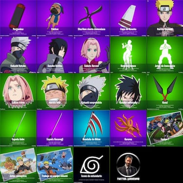 Fortnite x Naruto Shippuden: Naruto, Sakura, Sasuke y Kakashi llegan al juego