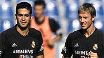 <B>ÚLTIMA SESIÓN</B>. Fernando realizó ayer su último entrenamiento con el Real Madrid.