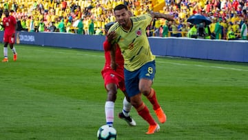 Edwin Cardona durante el amistoso entre la Selección Colombia y Panamá en El Campín.
