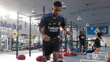 Rodrygo, en el gimnasio de Valdebebas en una imagen de archivo.