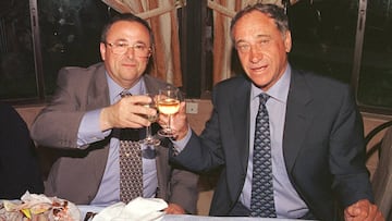 Joaquin Peir&oacute; con Fernando Puche en Malaga en mayo de 1999.