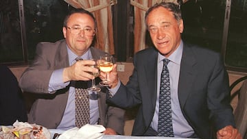 Joaquin Peiró con Fernando Puche en Malaga en mayo de 1999.
