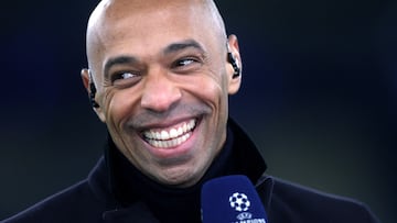 Soccer Football - Champions League - Round of 16 - Second Leg - Manchester City v RB Leipzig - Etihad Stadium, Manchester, Britain - March 14, 2023 Former player Thierry Henry is pictured inside the stadium before the match Action Images via Reuters/Lee Smith