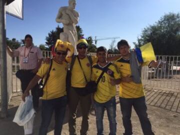 Los colombianos acompañan a su Selección por todo el mundo.