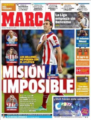 Portadas de la prensa deportiva