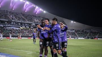 Luiz Teodora festeja su gol ante los Tuzos del Pachuca en la Jornada 8 del torneo Clausuar 2026.