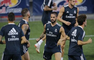 Real Madrid train at the Red Bull Arena in New Jersey