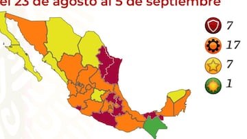 Mapa COVID: En qué color del semáforo está mi estado