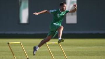 Varela, en un entrenamiento.