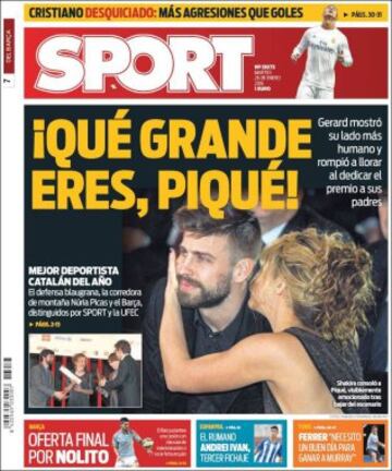 Portadas de la prensa mundial