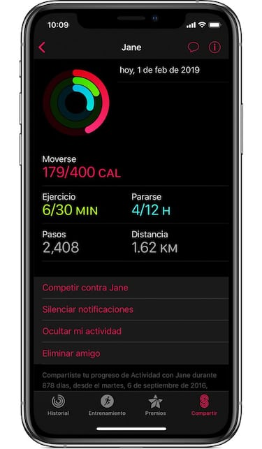 Evita que tus amigos vean la actividad deportiva registrada en tu Apple Watch