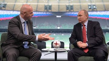 Infantino se ve con Putin e invita ir al Mundial y a la ConfeCup