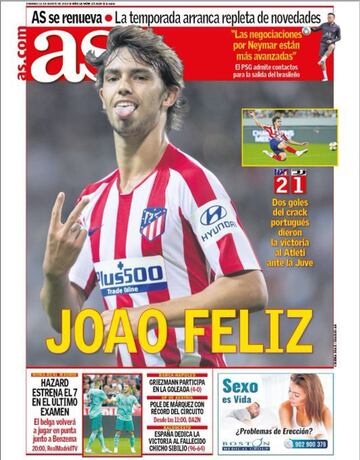 Las portadas de AS de agosto