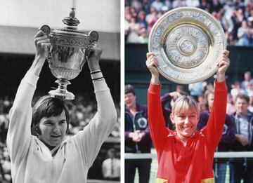 Jimmy Connors y Martina Navratilova de Estados Unidos.