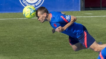 Griezmann, en el entrenamiento del Atl&eacute;tico