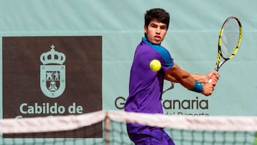 Carlos Alcaraz, en el Challenger de Gran Canaria.