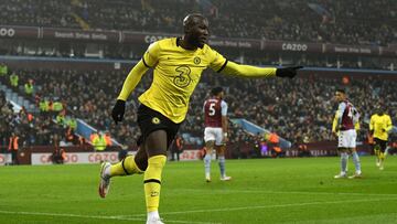 Lukaku celebra su gol contra el Aston Villa.