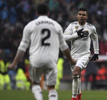 Casemiro celebrates. Min.75 1-0