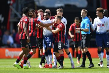 Bornemouth venció 1-0 a Tottenham por la fecha 37 de la Premier League. Jefferson Lerma y Davinson Sánchez fueron titulares y disputaron los 90 minutos. 