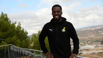 Iñaki Williams durante la concentración de la selección de Ghana en Lorca, Murcia. 