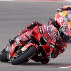 Márquez cede su trono de las poles en Austin a Bagnaia