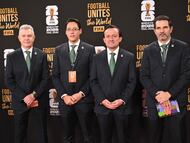 La delegación mexicana en el sorteo del Mundial 2026.