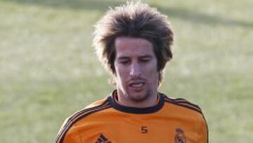 Coentrao, entrenándose.