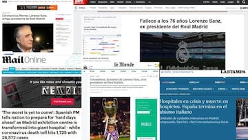 Lorenzo Sanz y Pedro S¨¢nchez, protagonistas espa?oles en la Prensa internacional