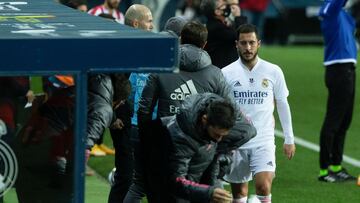 Hazard fue sustituido en el partido contra el Athletic.