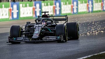 44 HAMILTON Lewis (gbr), Mercedes AMG F1 GP W11 Hybrid EQ Power+, action during the Formula 1 Heineken Grande Pr&eacute;mio de Portugal 2020, Portuguese Grand Prix, from October 23 to 25, 2020 on the Aut&oacute;dromo Internacional do Algarve, in Portim&atilde;o, Algarve, Portugal - Photo Paulo Maria / DPPI
 
 AFP7 / Europa Press / Europa Press
 24/10/2020 ONLY FOR USE IN SPAIN