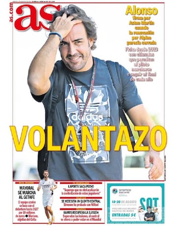 Las portadas de AS de agosto