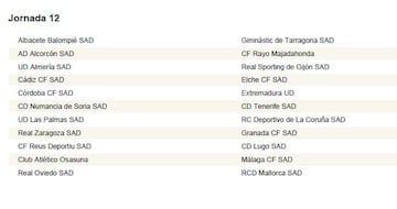 Calendario completo con las 42 jornadas de la Segunda División 2018-2019