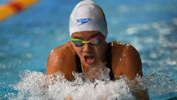 Catalina Corró compite en las series de los 400 metros estilos en los Europeos de Glasgow.