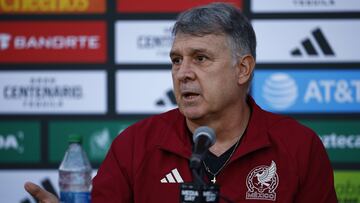 CARSON, CALIFORNIA - SEPTEMBER 20: Gerardo Martino of Mexico speaks with the media during the Mexico Men's National Team Media Day at Dignity Health Sports Park on September 20, 2022 in Carson, California.   Ronald Martinez/Getty Images/AFP